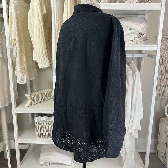 CJ Banks plus sz. 2X  black shacket, jacket, shirt, layering professsional 1649 - Picture 5 of 9